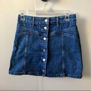 Topshop Moto Denim Mini Skirt